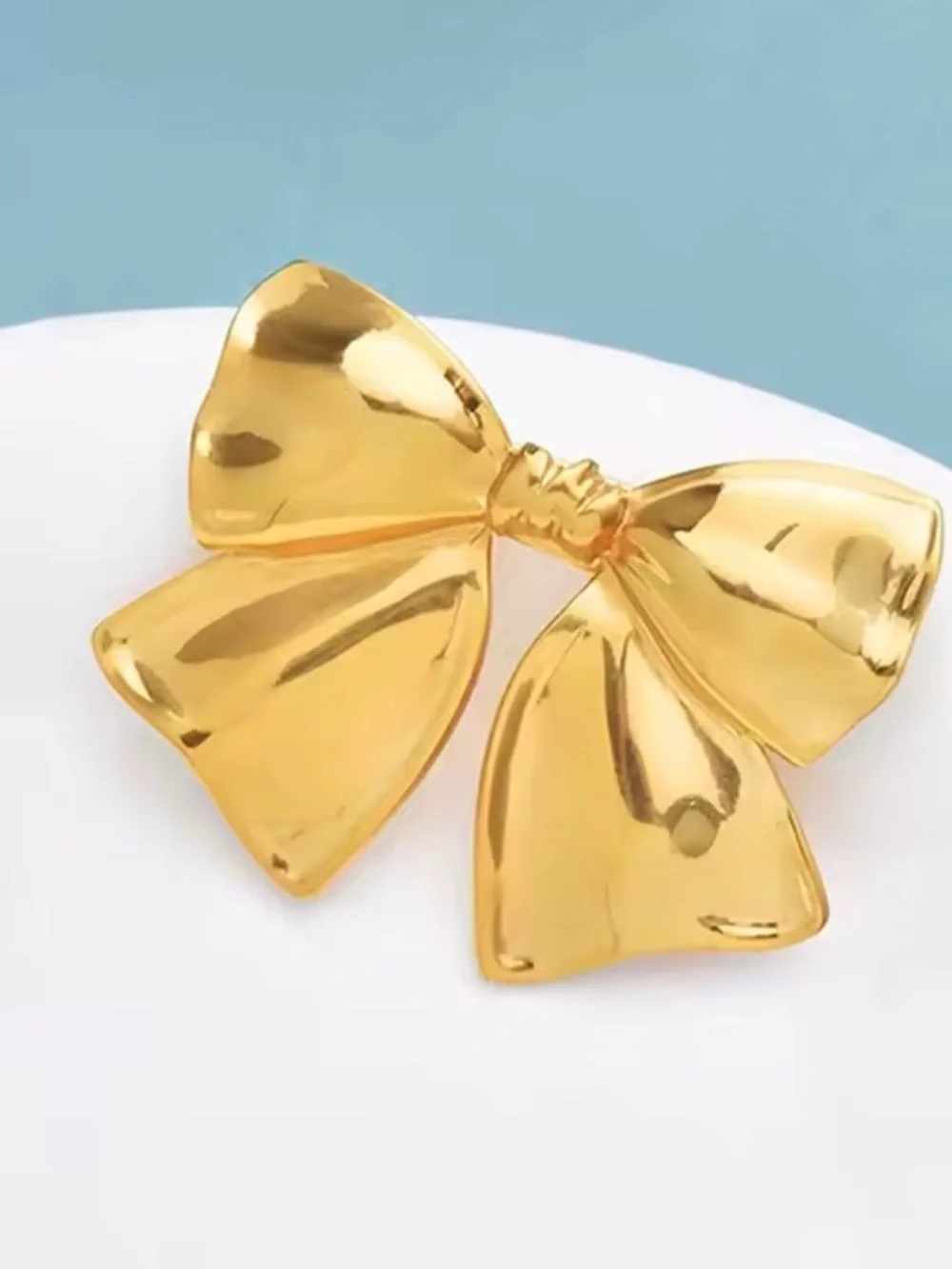 Gold Bow Elegant Brooch